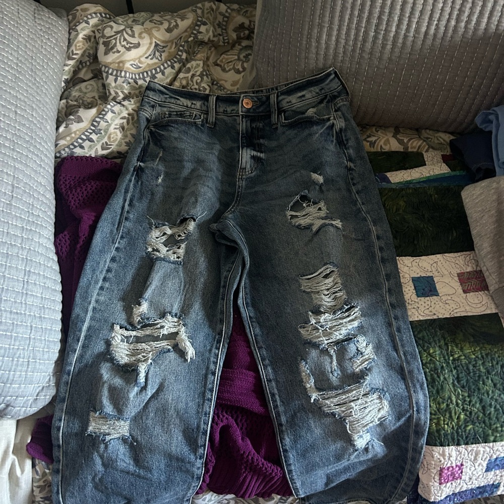 Target Distressed Straight-Leg Jeans - Denim Blue